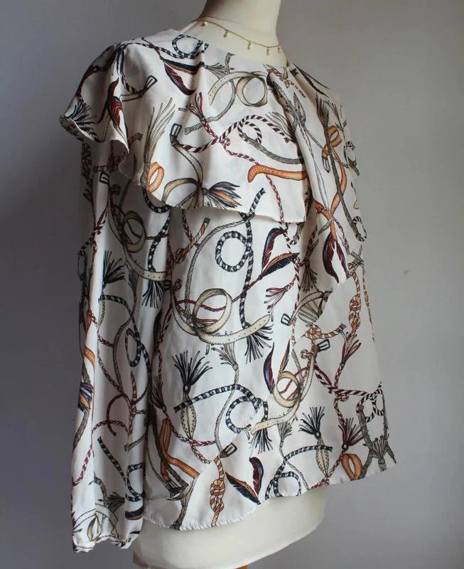 Blouse imprimé cordage Zara